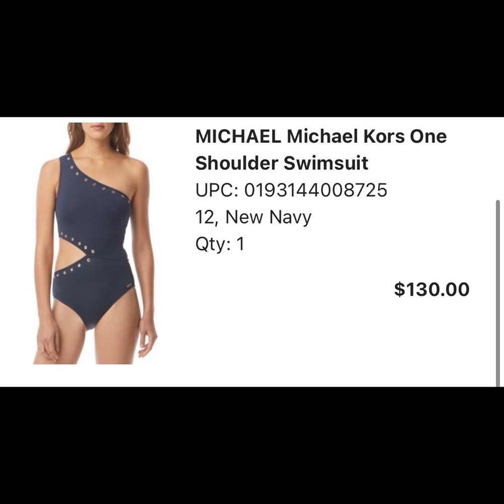 Michael Kors one shoulder swimsuit